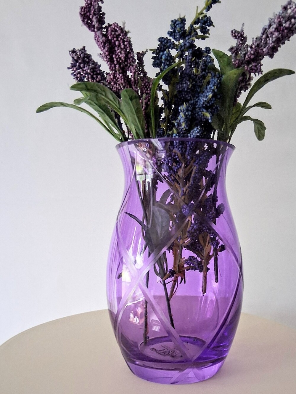 Better Homes & Gardens Amythyst Laser Cut "Argyle" Vase